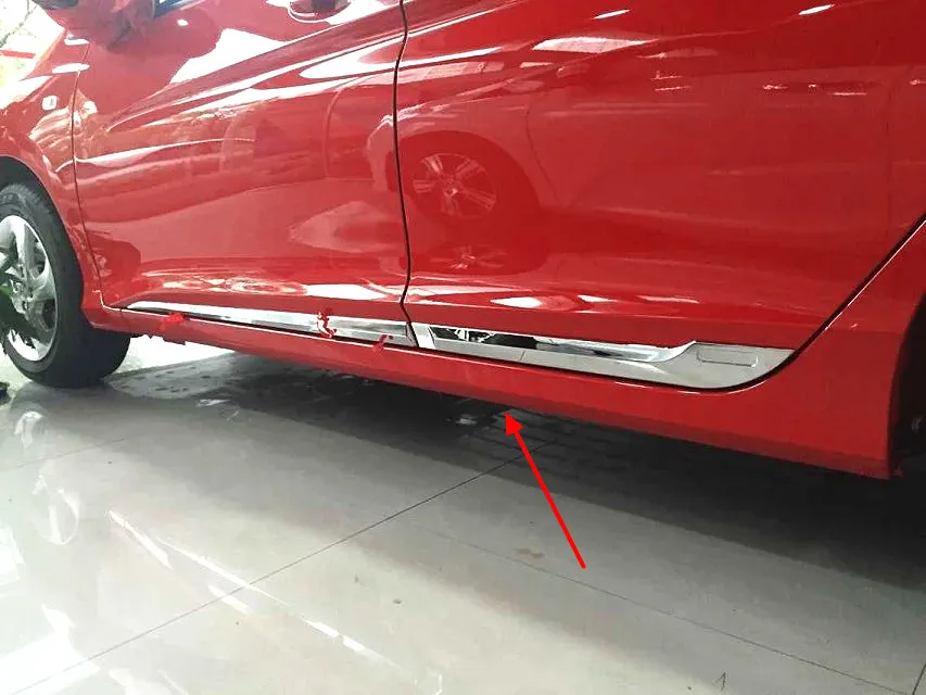 Для Honda City 2014 17 ABS Хромированная наружная Боковая дверь Формовочная лента