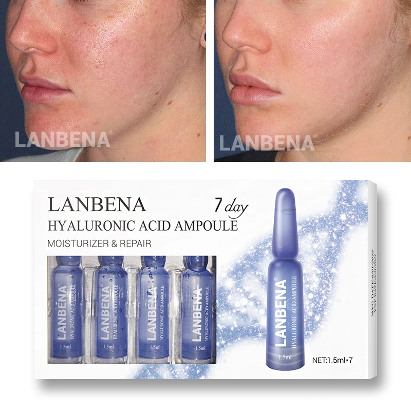 LANBENA 7 шт. Гиалуроновая кислота Сыворотка для лица увлажняющая питательная легко
