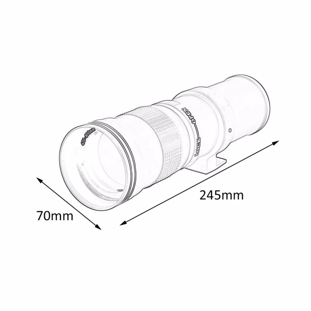 Телеобъектив 420 800 мм f/8 3 16 для Nikon DSLR T Mount Camera D7200 D5300 D5200 D3300 D3200 D3000 D7100 D7000|Объективы