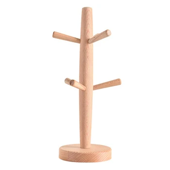 

Cup Holder Tree Stylish Wooden Mug Tree for Storage Coffee Tea Cup DC120