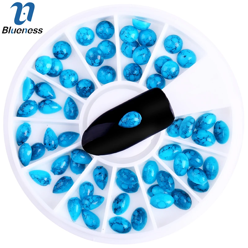 Синева смешивания Дизайн 3D Гвозди Книги по искусству Аксессуары DIY акрил