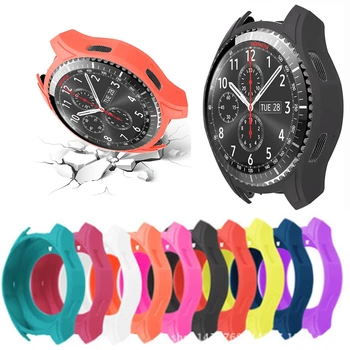 

Silicone Wearable Protective Case Housing Frame Waterproof For Samsung Gear S3 Frontier Sport Watch Replacement Soft Cover Shell