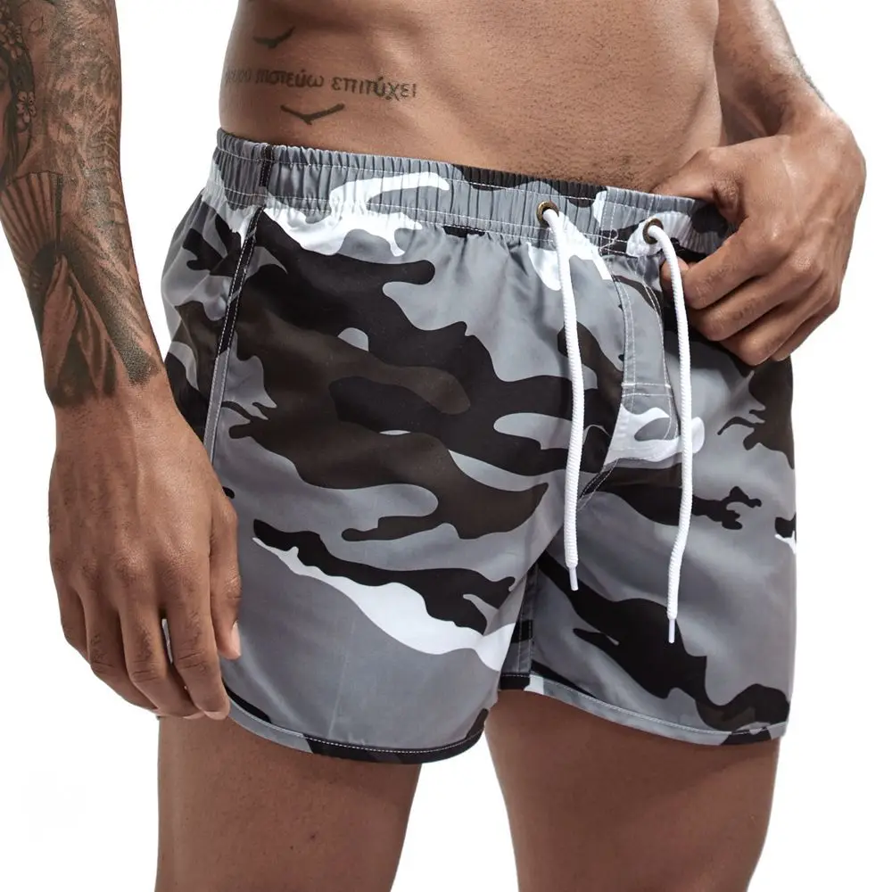 2019 New mens swimming shorts camouflag sports board beach shorts men short de bain homme mens swim shorts short homme de plage