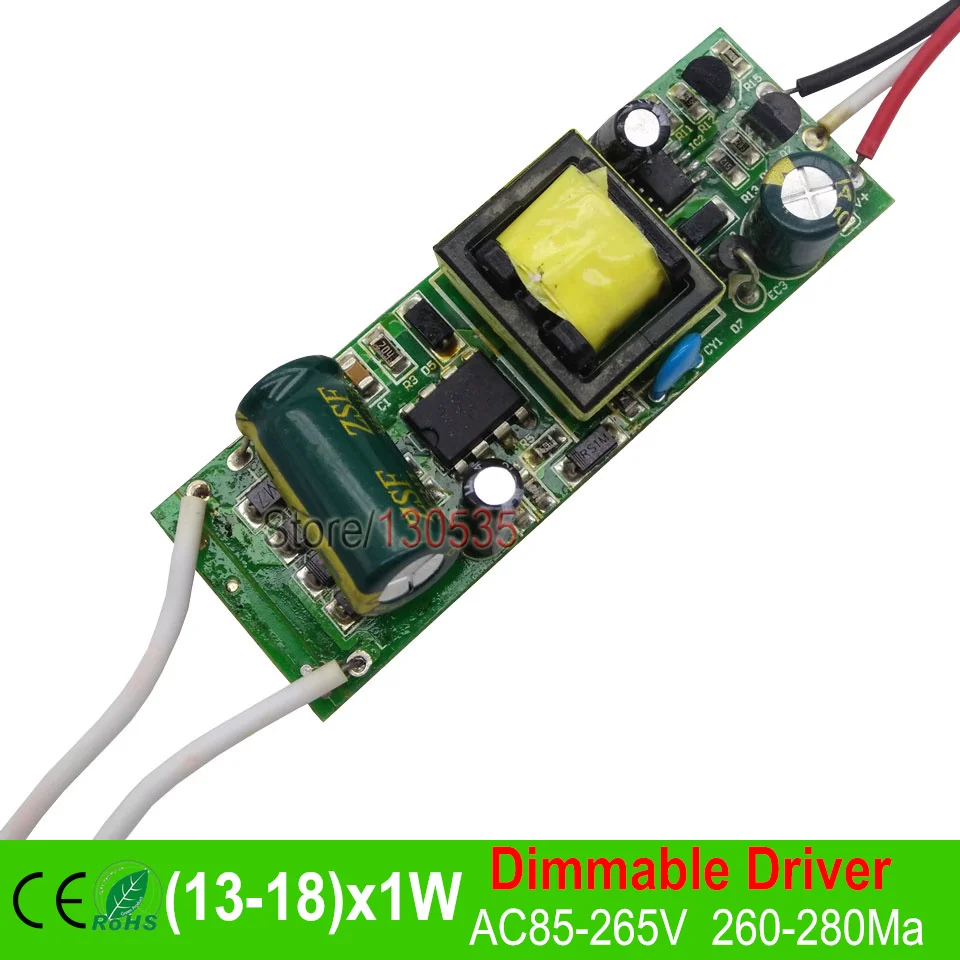 

5pc LED inside Driver Dimmable Three Color Lighting Transformers 12W 15W 18W Constant current Internal driver For led bulb DIY