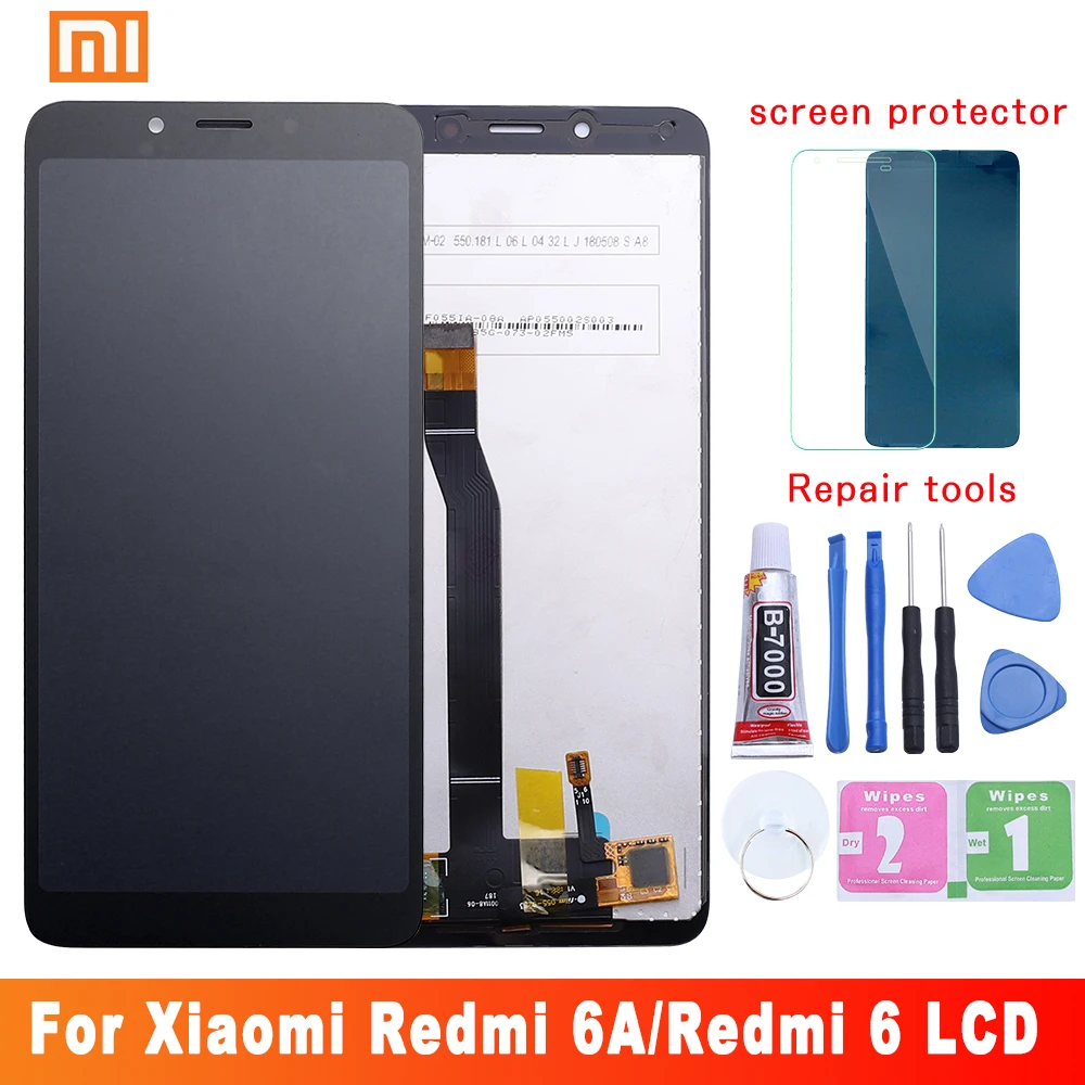 Цена Оригинальный Для Xiaomi Redmi 6A ЖК дисплей сенсорный экран с рамкой ЖК дигитайзер Redmi 6 дисплей в сборе запасные части 10 Touch