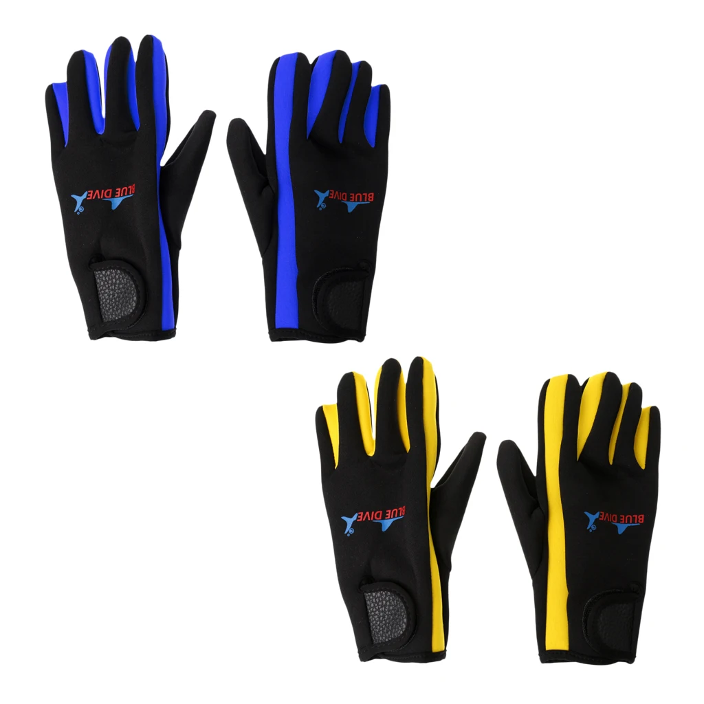 1 Pair 1.5mm Neoprene Five Finger Diving Glove Comfortable Anti-slip Warm Wetsuits for Diving Swimming Snorkeling Women Men