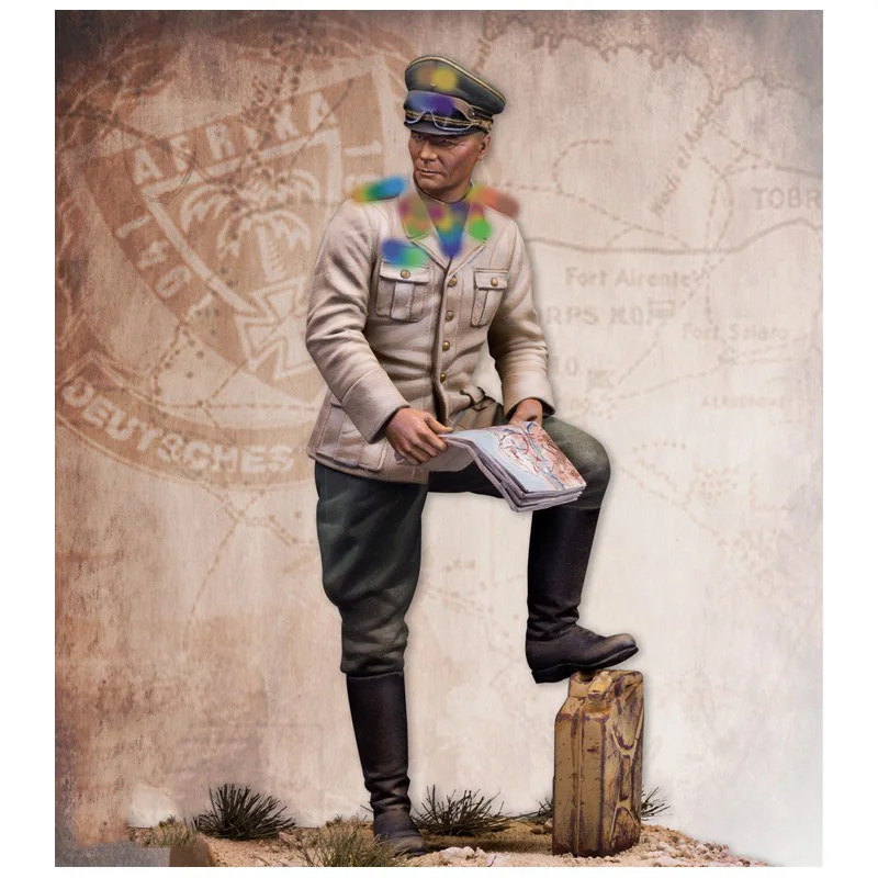 

New Unassembled 1/24 75mm STAND MAN Libya 1941 75mm soldier Resin Kit DIY Toys Unpainted kits