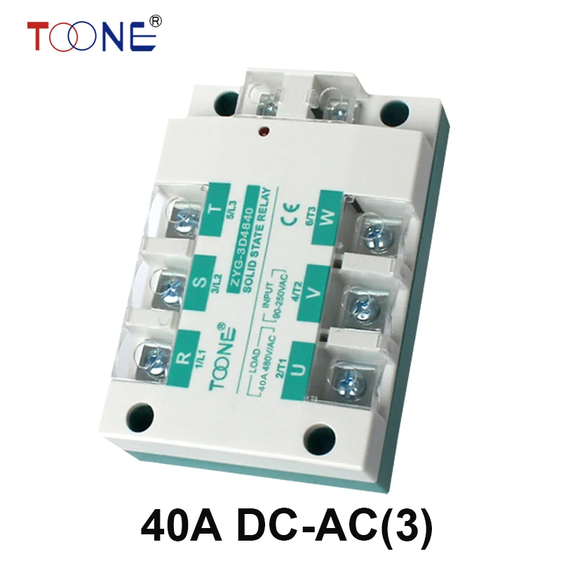 ZYG 3D4840 Free shipping 40A DC control AC SSR three phase Solid state