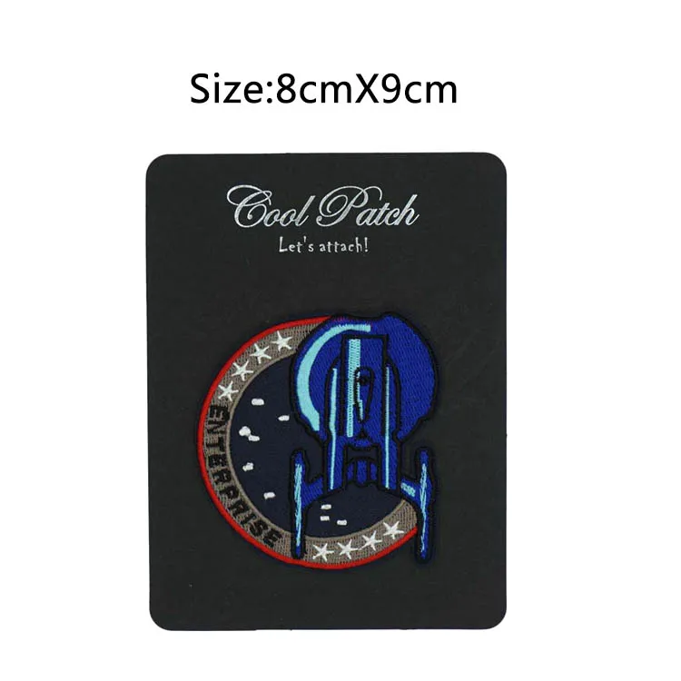 

3.5" STAR TREK "ENTERPRISE" INSIGNIA SHOULDER PROP TV Movie Series applique iron on patch badge costume Uniform LOGO Wholesale