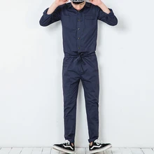 S-6XL! мужской комбинезон в консервативном стиле, облегающий, модный, рабочая одежда, комбинезон с длинными рукавами, повседневные комбинезоны больших размеров