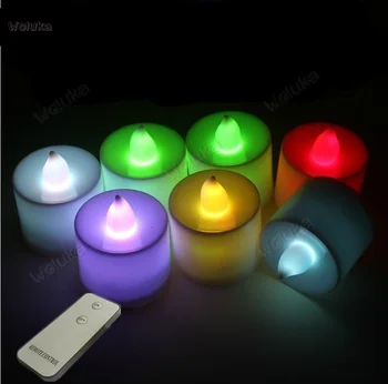 

LED electronic remote control candle lamp proposal prop birthday confession Romantic Wedding Candle Package CD50 W02