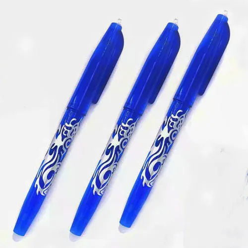 1 шт или 3 шт стираемая ручка стержень стираемая шариковая ручка ручки цветные чернила 0,5 мм шариковая ручка для школы офисные канцелярские принадлежности - Цвет: 3PCS blue