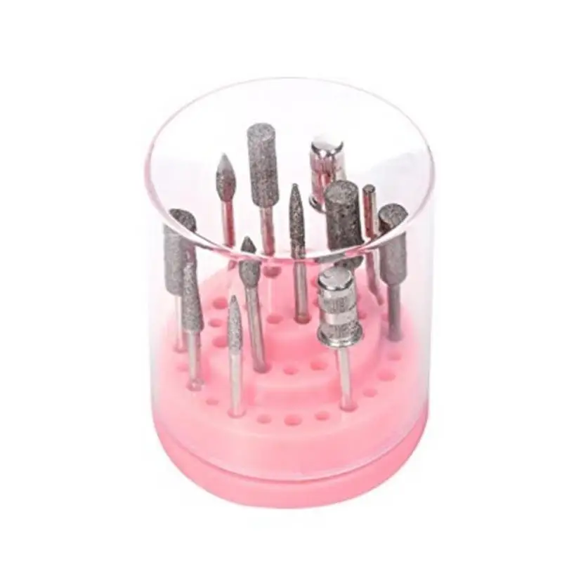 48 Holes Nail Drill Bit Holder Stand Acrylic Nail Grinder Head Base
