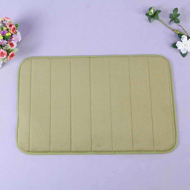 40*60cm 100 Coral Velvet Fabric Memory Foam Bath Mats Bathroom