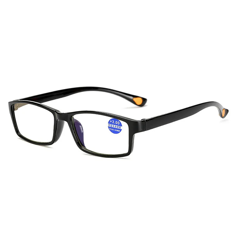 IBOODE TR90 квадратные анти-голубые световые очки для чтения для мужчин и женщин синяя пленка для дальнозоркости очки унисекс - Цвет оправы: Black 2