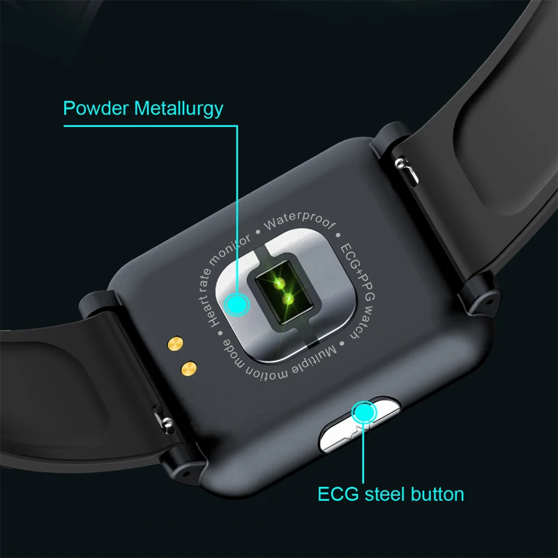 Новейшие ЭКГ+ PPG умные часы для мужчин и женщин браслет монитор сердечного ритма фитнес-трек для Android 4,4, IOS 8,2
