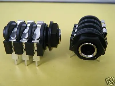 1/4" Audio Stereo Female Panel Mount Microphone Cable Plug Output JACK