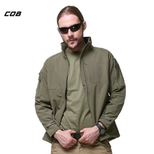 CQB Спорт на открытом воздухе флисовая куртка Для мужчин Водонепроницаемый куртка с карманами Термальность флис охоты ветронепроницаемая одежда