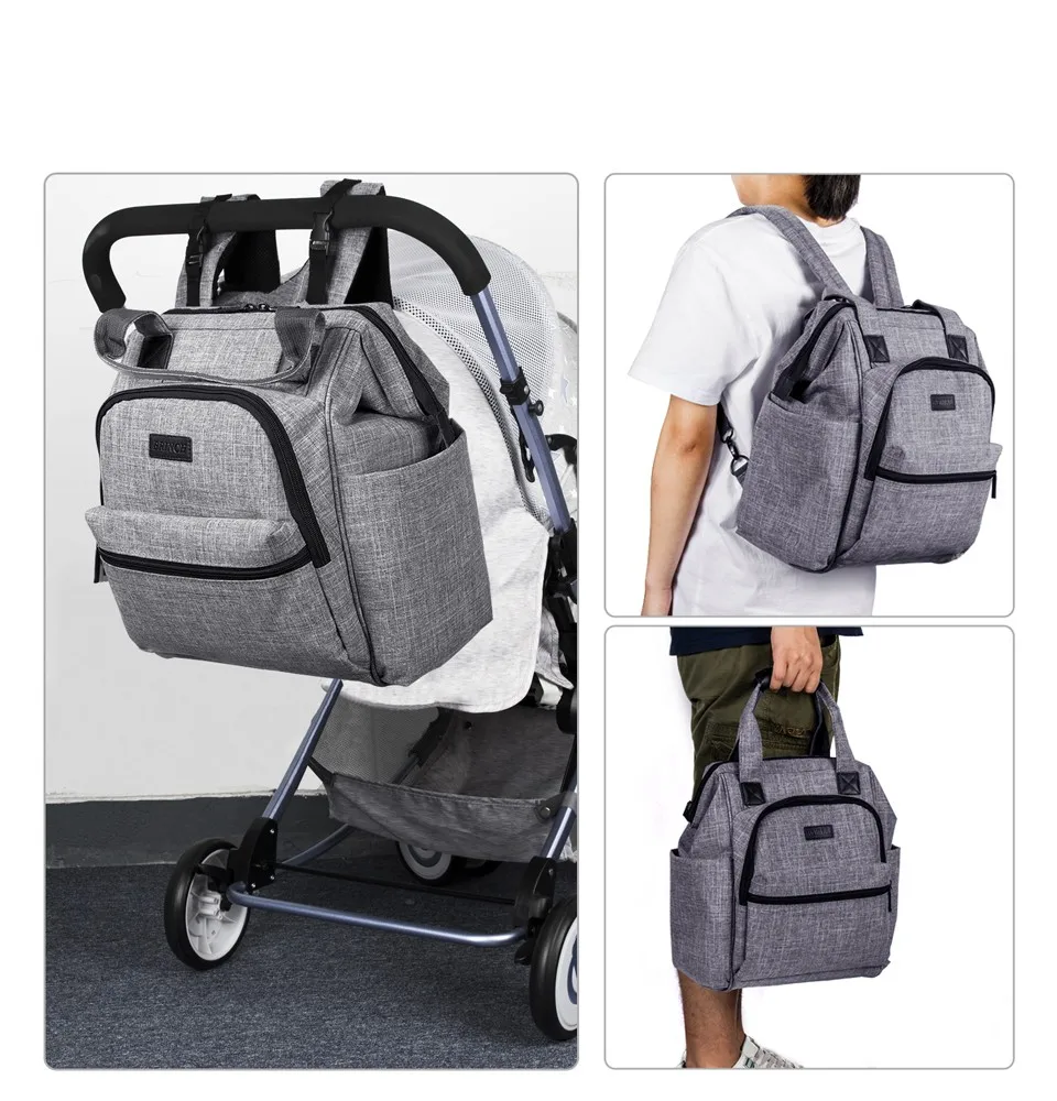 Бринч модная сумка для подгузников Детская сумка водонепроницаемый Легкий Многофункциональный рюкзак для мам сумка для ухода за ребенком