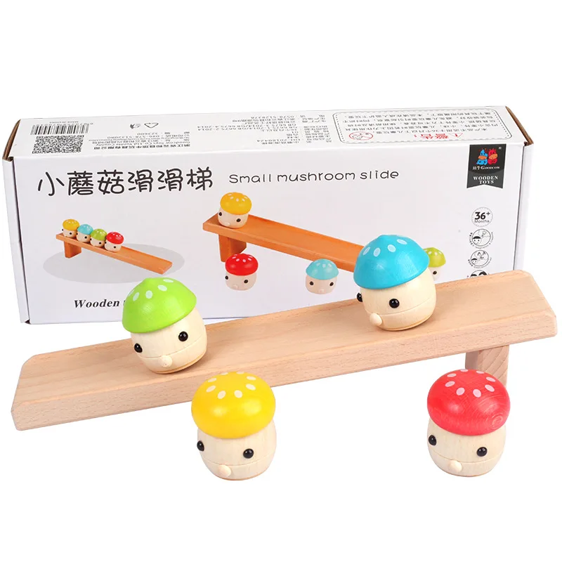 Solid wood children's puzzle Montessori early childhood baby 1-3 years old toy mushroom slide infant hands-on toy Desktop games Solid wood children's puzzle Montessori early childhood baby 1-3 years old toy mushroom slide infant hands-on toy Desktop games