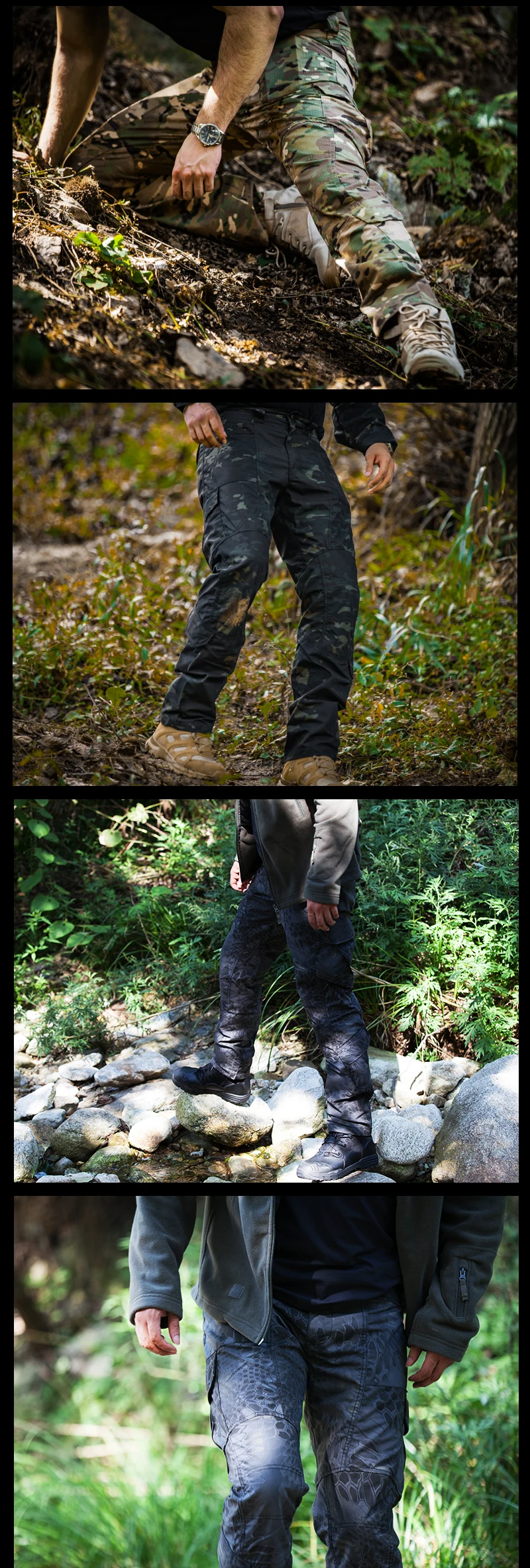 TPC Ripstop тактические камуфляжные треккинговые брюки мужские военные камуфляжные брюки карго Брюки для рыбалки охоты походные брюки армейские брюки мужские