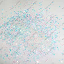 50 грамм x смешанные белые цвета(блестящие полоски+ порошок+ шестиугольник) блестка Блестки Форма для DIY Nail Art Decoration& блестки для ногтей