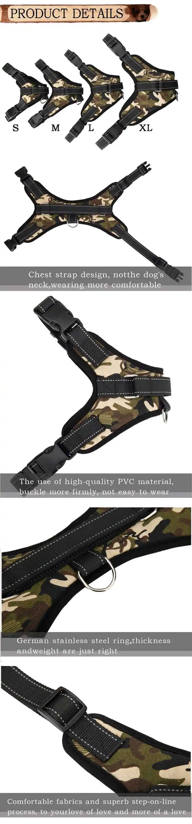 Dog Harness For Small Large Dogs Pet Products Big Adjustable Dog-Collar Harness Leash Lead Vest Dog Harness Chihuahua K9 Supplies Accessories  (5)