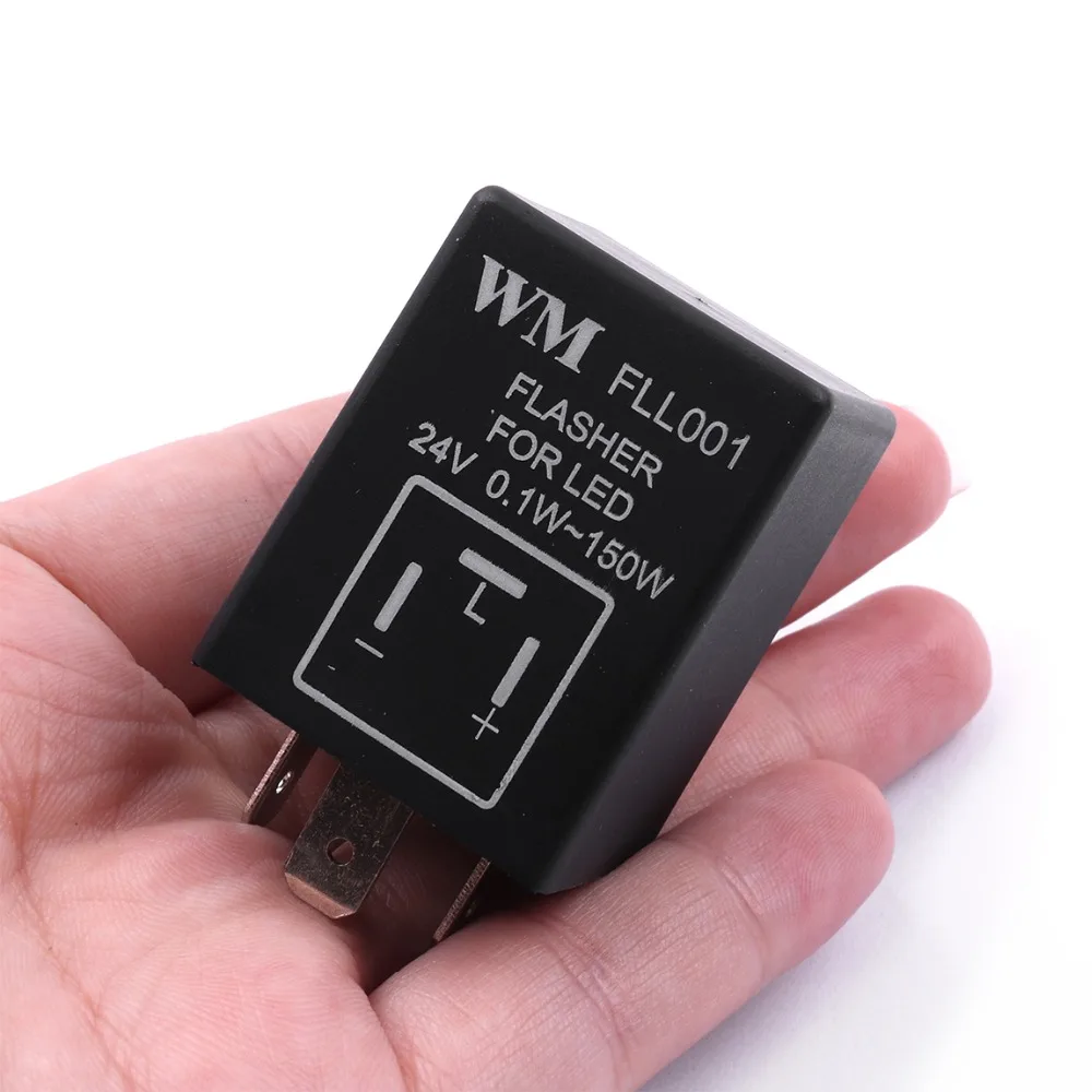 

3 Pins Electronic Car Flasher Relay For Car Motorcycle Truck 24VDC to 36VDC LED Turn Signal Indicator Flash Blinking Light Lamp