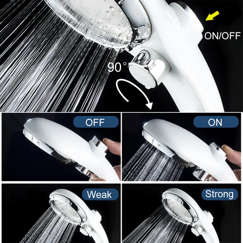 water saving shower head Japanese-Style Removable And Washable Water-Saving Shower Head Adjustable Flow Size Shower Head