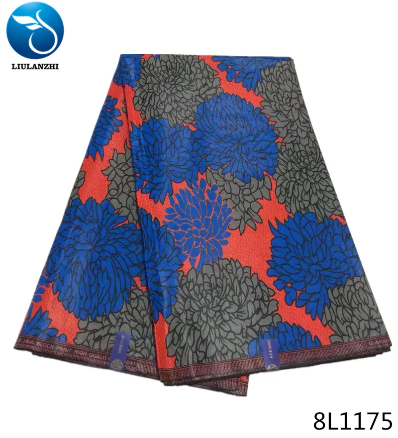 LIULANZHI blue african fabrics real african ankara fabrics cotton wax