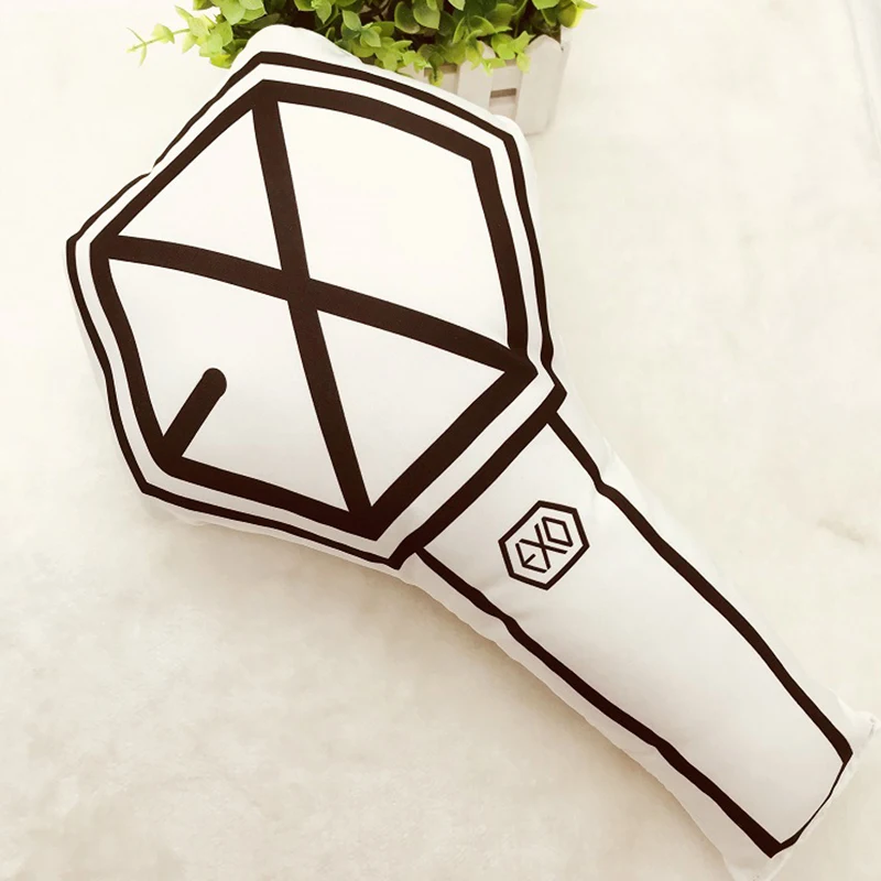 Kpop EXO GOT7 TWICE WANNA ONE LightStick Форма Хлопок Подушка милые игрушки вентиляторы подарки Прямая