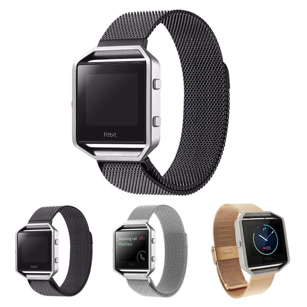 Черный серебро золото Fitbit пламя аксессуар группа Milanese микро-цикла stailess стальной браслет ремешок для Fitbit пламя смарт-чехол фитнес часы