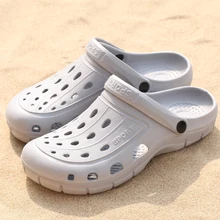 Летние мужские сабо; быстросохнущие повседневные домашние тапочки; Мужская садовая обувь; дешевые пляжные сандалии; шлепанцы; нескользящие шлепанцы для ванной