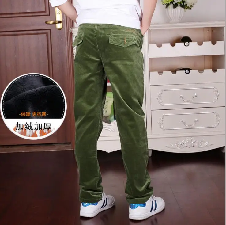 Online Nuevos pantalones casuales de invierno para niños, pantalones Harem de pana de marca para niños, pantalones cálidos de moda de estilo británico que combinan con todo para niños