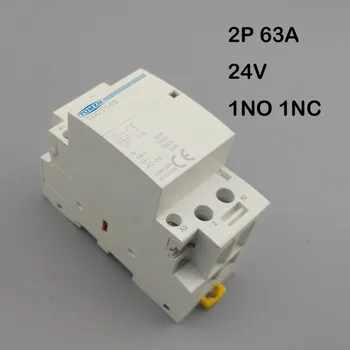 

TOCT1 2P 63A AC 24V 50/60HZ 1NO 1NC Din rail Household ac Modular contactor