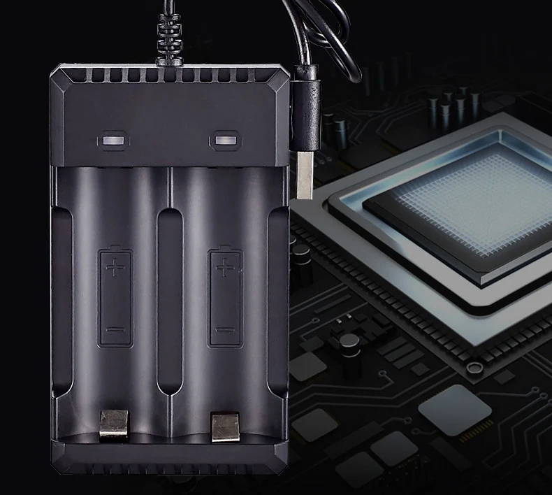 18650 Универсальное умное зарядное устройство с линейным usb-портом для литиевой батареи 26650 2 слота быстрое зарядное устройство