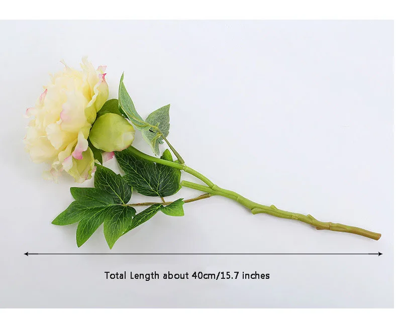 rose artificial Flower silk Peony  fake peonies yellow pink blue  (1)