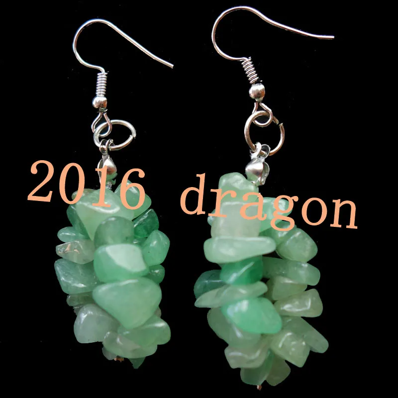 Серьги YUTENG с гравировкой 60x15 мм зеленые серьги кристаллами Aventurine LL22|earrings