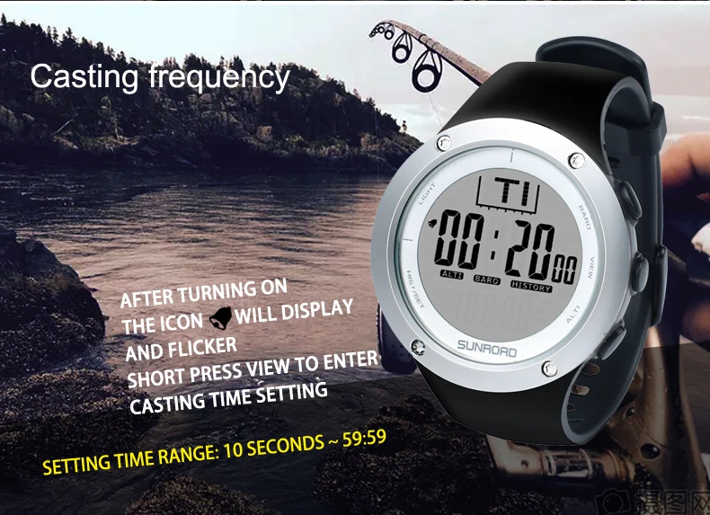 Sunroad FR722 fishing sports watch single description photo EN 08