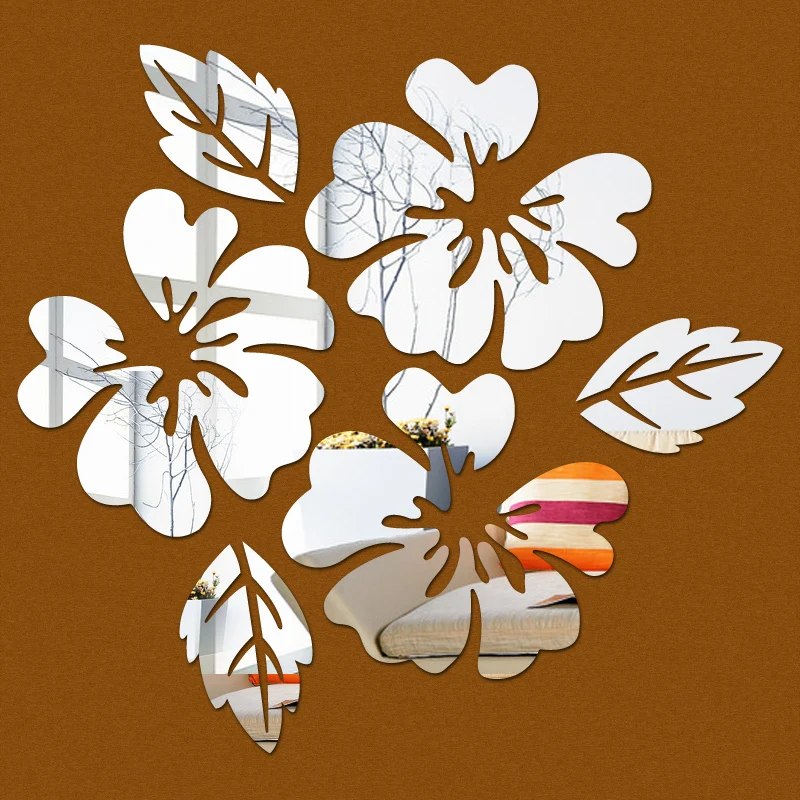 

wall sticker stickers2017 acrylic modern horse butterfly mirror diy new flower promotion sale 3d home decoration