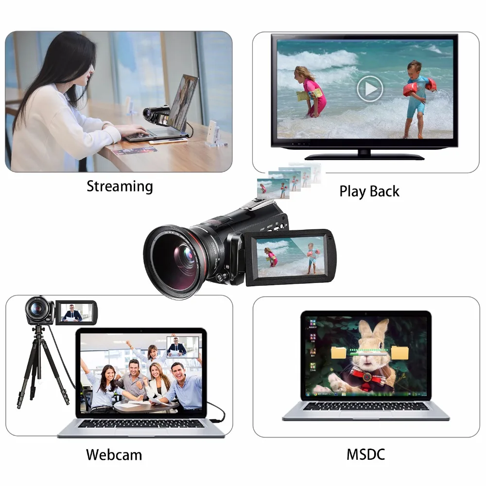 Ordro HDV AC1 Vedio камера 4K с Wifi широкоугольным объективом ночная съемка|vedio camera|ordro