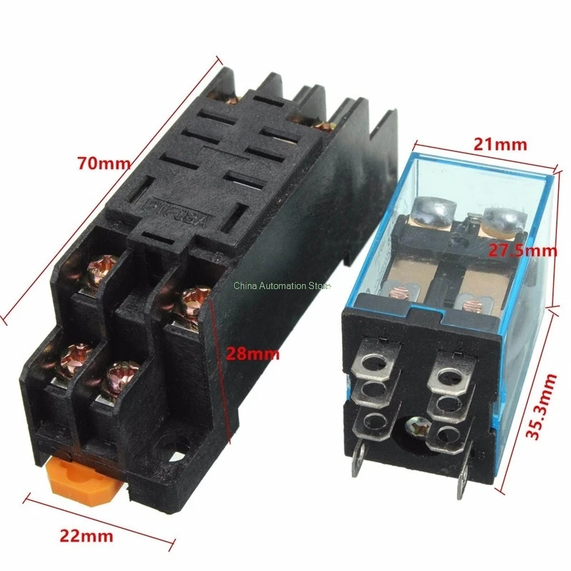 1 шт. абсолютно новый DC12V 24V AC110V 220V240V 10A 8PIN катушка реле питания DPDT LY2NJ HH62P HHC68A 2Z с