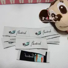 6,5 см* 2,4 см Серебряное Плетение черная печать нормальная тканая этикетка индивидуальная одежда тканые этикетки Мода