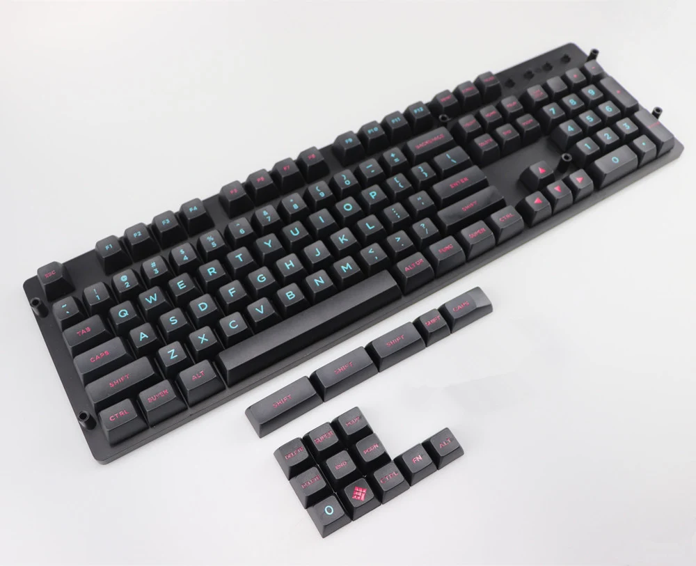 Крутой джаз, Майями, выгравированные красящие шрифты SA PBT keycap для Cherry mx mechanical keyboard iso keycaps