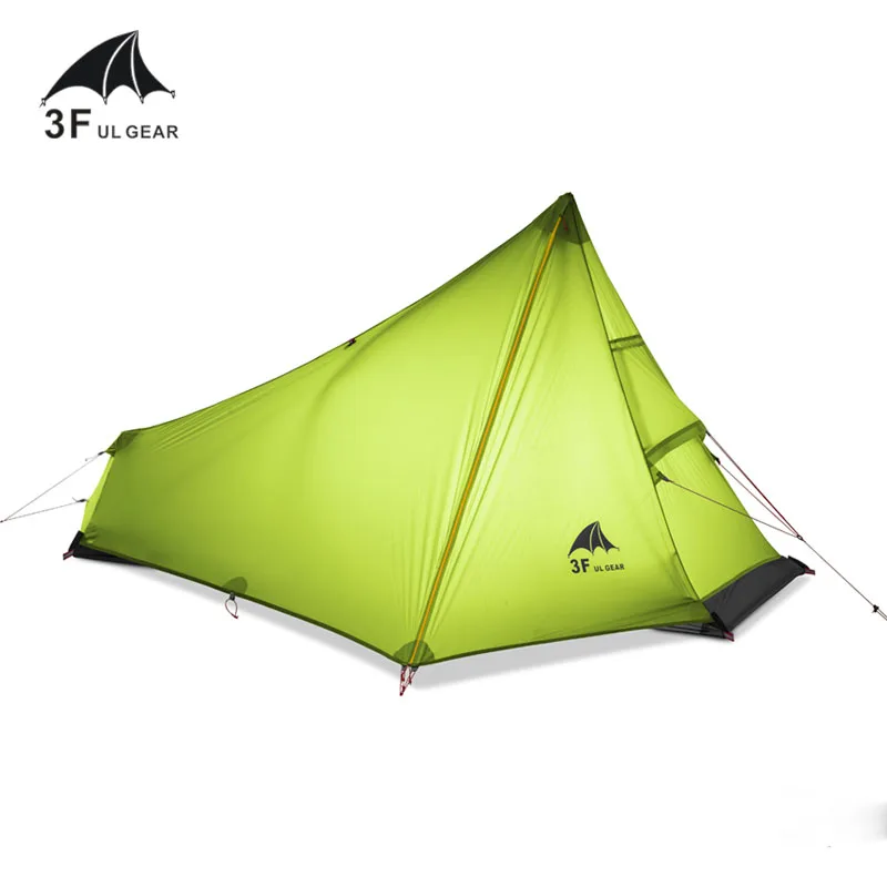 Kaufen 3F UL GETRIEBE 740g Oudoor Ultraleicht Camping Zelt 3 Saison 1 Einzigen Person 15D Nylon Silicon Beschichtung Kolbenstangenlosen zelt