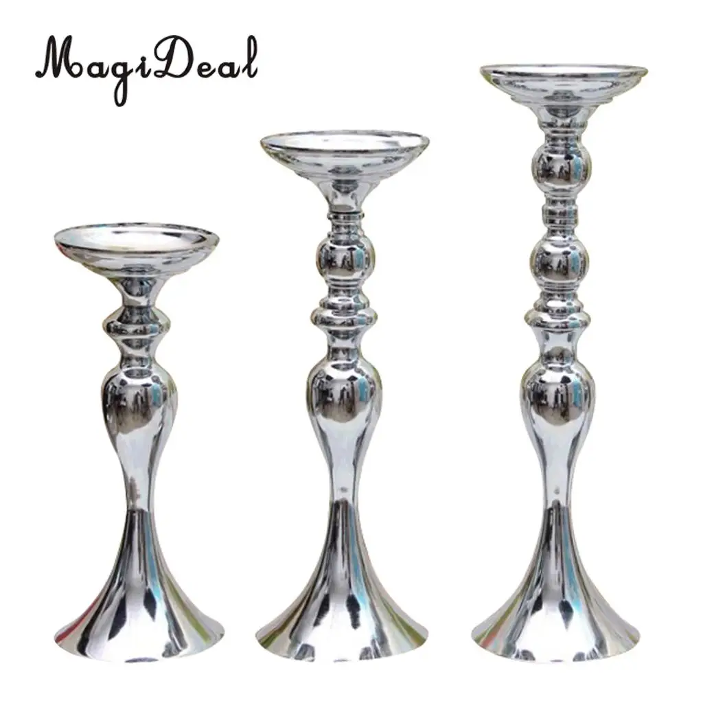 MagiDeal Tabletop Floor Stand Candle Holder Metal Flower Vase Home Decor Centerpiece Tabletop Decor