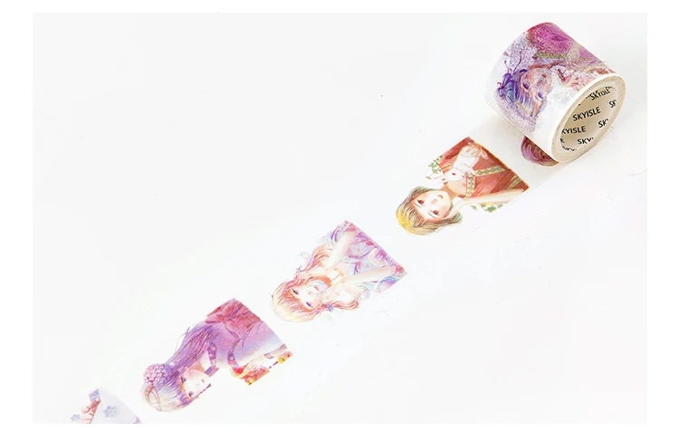 10 видов конструкций цветы/девушки/гирлянда/здание/улица японский Васи декоративный клей DIY маскирующая бумажная лента стикер оптом