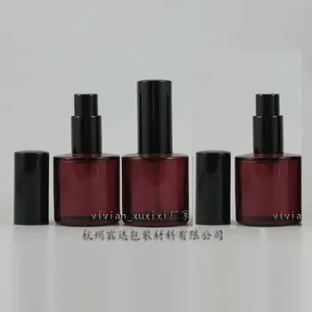 

40ml Mysterious purple Glass lotion Bottle With aluminum black pump.for lotion and essential oil. lotion container