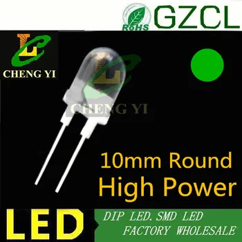 

Ultra brightness 0.5watt round led 10mm green high power led lamp bulb 3.0-3.5V(CE&Rosh)
