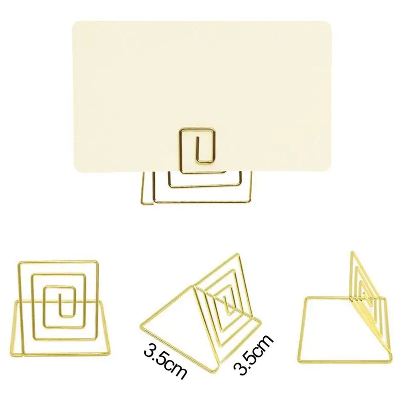  Wire Shape Place Card Holder Stands Table Name Number Holders Paper Menu Picture Memo Note Photo Cl